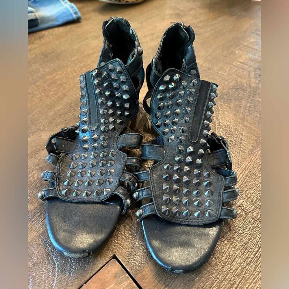 Kelsi Dagger spiked studded, gladiator sandal, no longer in stores